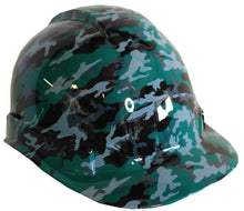 Load image into Gallery viewer, Hydro Dipped Hard Hat Ridgeline Cap Style Custom Dark Green Urban Camo
