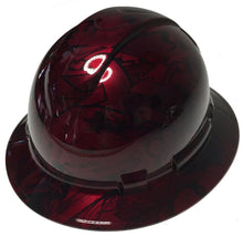 Load image into Gallery viewer, Hydro Dipped Custom Hard Hat Ridgeline Full Brim Brandywine Red Graffiti

