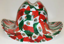 Load image into Gallery viewer, Mexican Flag Custom Western Outlaw Hard Hat Cowboy Hat
