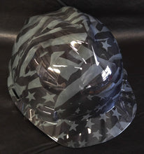 Load image into Gallery viewer, Hydro Dipped Hard Hat MSA Cap Style Navy Grey Midnight Flags

