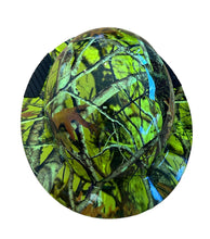 Load image into Gallery viewer, Hydro Dip HiVis Green Vista Camo Lift DAX Fiber HDF-15 Full Brim Hardhat
