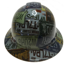 Load image into Gallery viewer, Hydro Dipped Hard Hat Ridgeline Full Brim Custom Slate Gray License Plates
