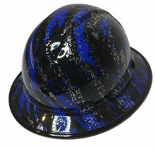 Load image into Gallery viewer, Hydro Dipped Hard Hat Ridgeline Full Brim Custom Dark Blue Marble Splash
