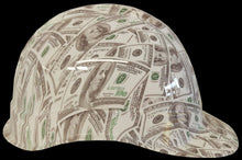 Load image into Gallery viewer, Hydro Dipped Hard Hat Ridgeline Cap Style Custom White 100 Bills
