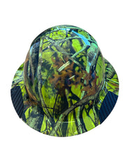 Load image into Gallery viewer, Hydro Dip HiVis Green Vista Camo Lift DAX Fiber HDF-15 Full Brim Hardhat
