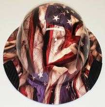 Load image into Gallery viewer, Custom Hydro Dip Respect Flags Lift DAX Fiber HDF-15WG Full Brim Hard Hat
