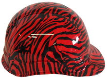 Load image into Gallery viewer, Hydro Dipped Custom Hard Hat Ridgeline Cap Style Red Zebra

