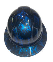 Load image into Gallery viewer, Hydro Dipped Hard Hat Ridgeline Full Brim Custom Kandy Blue New Joker
