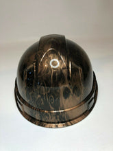 Load image into Gallery viewer, Hydro Dipped Custom Hard Hat Ridgeline Cap Style Copper Metallic Flaming Skulls
