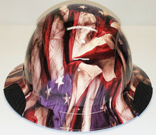 Load image into Gallery viewer, Custom Hydro Dip Respect Flags Lift DAX Fiber HDF-15WG Full Brim Hard Hat
