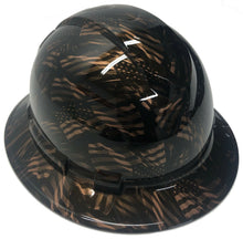 Load image into Gallery viewer, Custom Hydro Dipped Hard Hat Ridgeline Full Brim Copper Metallic Negative American Flag
