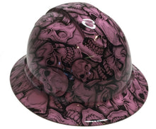 Load image into Gallery viewer, Hydro Dipped Hard Hat Ridgeline Full Brim Custom Light Pink Insanity Skulls
