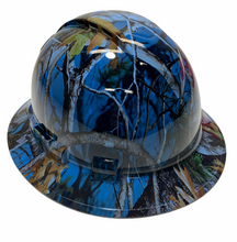 Load image into Gallery viewer, Hydro Dipped Hard Hat Ridgeline Full Brim Custom Light Blue Vista Camo
