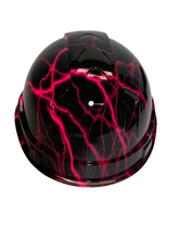 Load image into Gallery viewer, Hard Hat Ridgeline Cap Style Custom Pink Lightning
