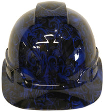 Load image into Gallery viewer, Hydro Dipped Custom Hard Hat MSA Full Brim Grey Insanity With Chrome EdgeGard
