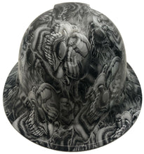 Load image into Gallery viewer, Hydro Dipped Hard Hat Ridgeline Full Brim Custom White Boss Skulls
