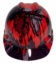 Load image into Gallery viewer, Hydro Dipped MSA Cap Style VGuard Hard Hat Red Predator Camo High Gloss
