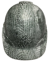 Load image into Gallery viewer, Hydro Dipped Hard Hat Ridgeline Cap Style Custom White Gator Skin
