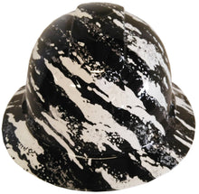 Load image into Gallery viewer, Hydro Dipped Hard Hat Ridgeline Full Brim Custom White Marble Splash
