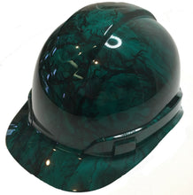 Load image into Gallery viewer, Hydro Dipped Hard Hat Ridgeline Cap Style Custom Dark Green Forest Wolf
