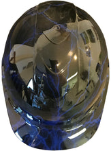 Load image into Gallery viewer, Hydro Dipped Hard Hat Ridgeline Cap Style Custom Dark Blue Lightning
