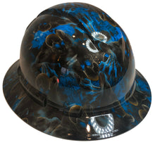 Load image into Gallery viewer, Custom Hydro Dipped Hard Hat Ridgeline Full Brim Blue Creeper
