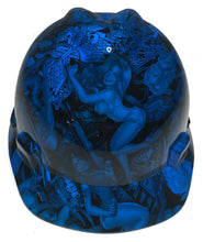 Load image into Gallery viewer, Hydro Dipped Hard Hat MSA V-Gard Cap Style Oriental Blue Naughty Boy High Gloss
