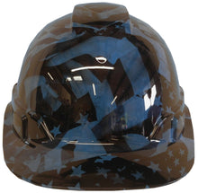 Load image into Gallery viewer, Hydro Dipped Custom Hard Hat Ridgleline Cap Style Light Blue Midnight Flags
