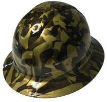 Load image into Gallery viewer, Dipped Custom Hard Hat Ridgeline Full Brim Metallic Gold Midnight American Flags
