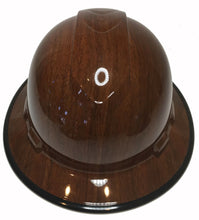 Load image into Gallery viewer, Hydro Dipped Hard Hat Ridgeline Full Brim Custom Brown Oak
