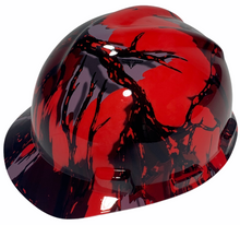 Load image into Gallery viewer, Hydro Dipped MSA Cap Style VGuard Hard Hat Red Predator Camo High Gloss
