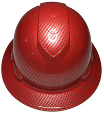 Load image into Gallery viewer, Hydro Dipped Hard Hat Ridgeline Full Brim Custom Red Carbon Fiber
