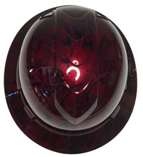 Load image into Gallery viewer, Hydro Dipped Custom Hard Hat Ridgeline Full Brim Brandywine Red Graffiti
