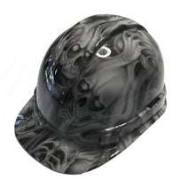 Load image into Gallery viewer, Hydro Dipped Hard Hat Ridgeline Cap Style Custom Light Gray No Evil Skulls
