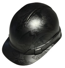 Load image into Gallery viewer, Hydro Dipped Hard Hat Ridgeline Cap Style Custom Metallic Graphite Graffiti
