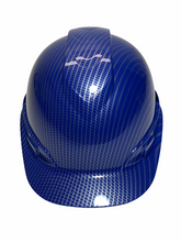 Load image into Gallery viewer, Hard Hat Ridgeline Cap Style Custom Blue Carbon Fiber Vented
