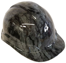 Load image into Gallery viewer, Hydro Dipped Hard Hat Ridgeline Cap Style Custom Gray Tree Bark
