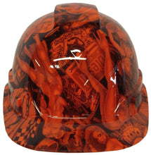 Load image into Gallery viewer, Hydro Dipped Hard Hat Ridgeline Cap Style Custom HiVis Orange Naughty Boy
