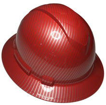 Load image into Gallery viewer, Hydro Dipped Hard Hat Ridgeline Full Brim Custom Red Carbon Fiber

