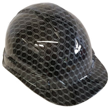 Load image into Gallery viewer, Hydro Dipped Hard Hat Ridgeline Cap Style Custom Light Gray Honeycomb Hex
