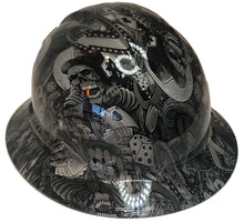 Load image into Gallery viewer, Custom Hydro Dipped Hard Hat Ridgeline Full Brim Light Gray Gambler
