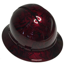 Load image into Gallery viewer, Hydro Dipped Custom Hard Hat Ridgeline Full Brim Brandywine Red Graffiti

