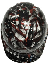 Load image into Gallery viewer, Hydro Dipped Custom Hard Hat Ridgeline Cap Style Fantasy Chic American Flags
