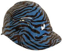 Load image into Gallery viewer, Hydro Dipped Custom Hard Hat Ridgeline Light Blue Zebra
