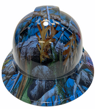 Load image into Gallery viewer, Hydro Dipped Hard Hat Ridgeline Full Brim Custom Light Blue Vista Camo
