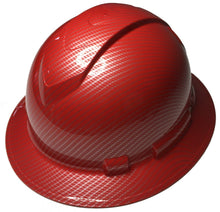 Load image into Gallery viewer, Hydro Dipped Hard Hat Ridgeline Full Brim Custom Red Carbon Fiber
