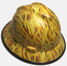 Load image into Gallery viewer, Hydro Dipped MSA Full Brim Hard Hat Custom Fries Satin Finish With Black EdgeGard
