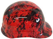 Load image into Gallery viewer, Hydro Dipped Hard Hat Ridgeline Cap Style Custom Red Flames
