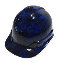 Load image into Gallery viewer, Hydro Dipped Hard Hat Ridgeline Cap Style Custom Dark Blue Hades Skulls
