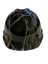 Load image into Gallery viewer, Hard Hat MSA V-Gard Cap Style Custom Hydro Dipped Black Vista Camo
